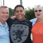 Kevin Hofmann and his adoptive parents via transracial adoption