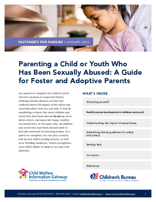 View Parenting a Child Who Has Been Sexually Abused on Child Welfare Information Gateway website